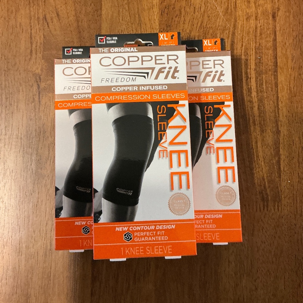 Copper fit knee sleeve 3 packs